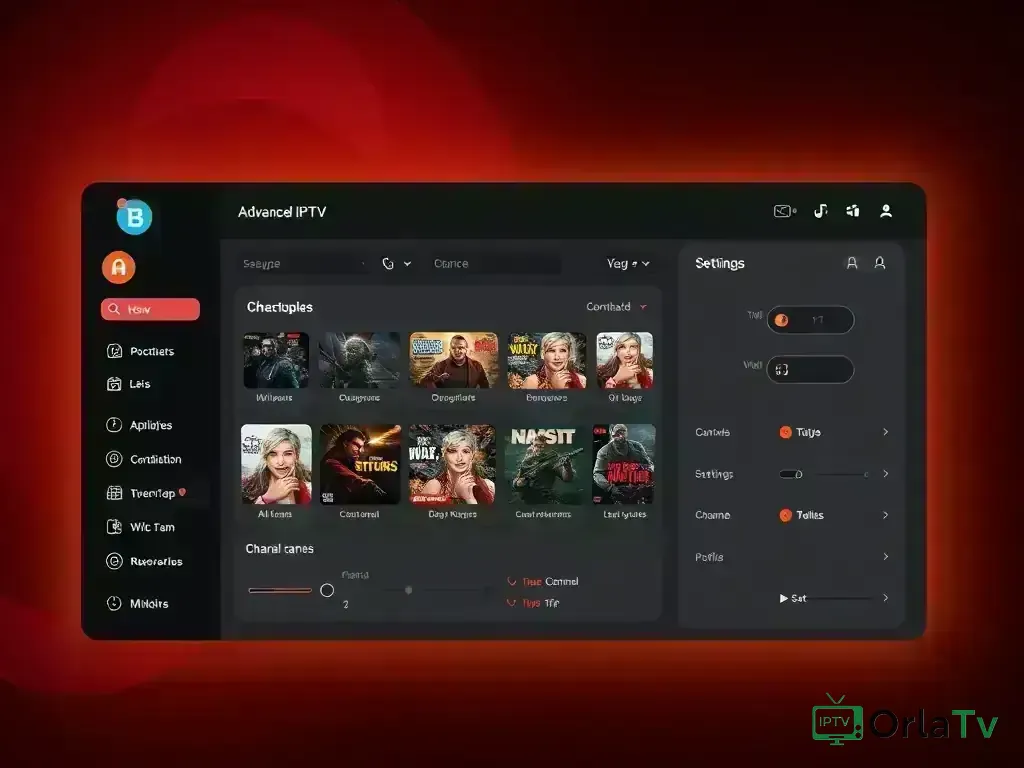 Dashboard showing OrlaTv advanced features