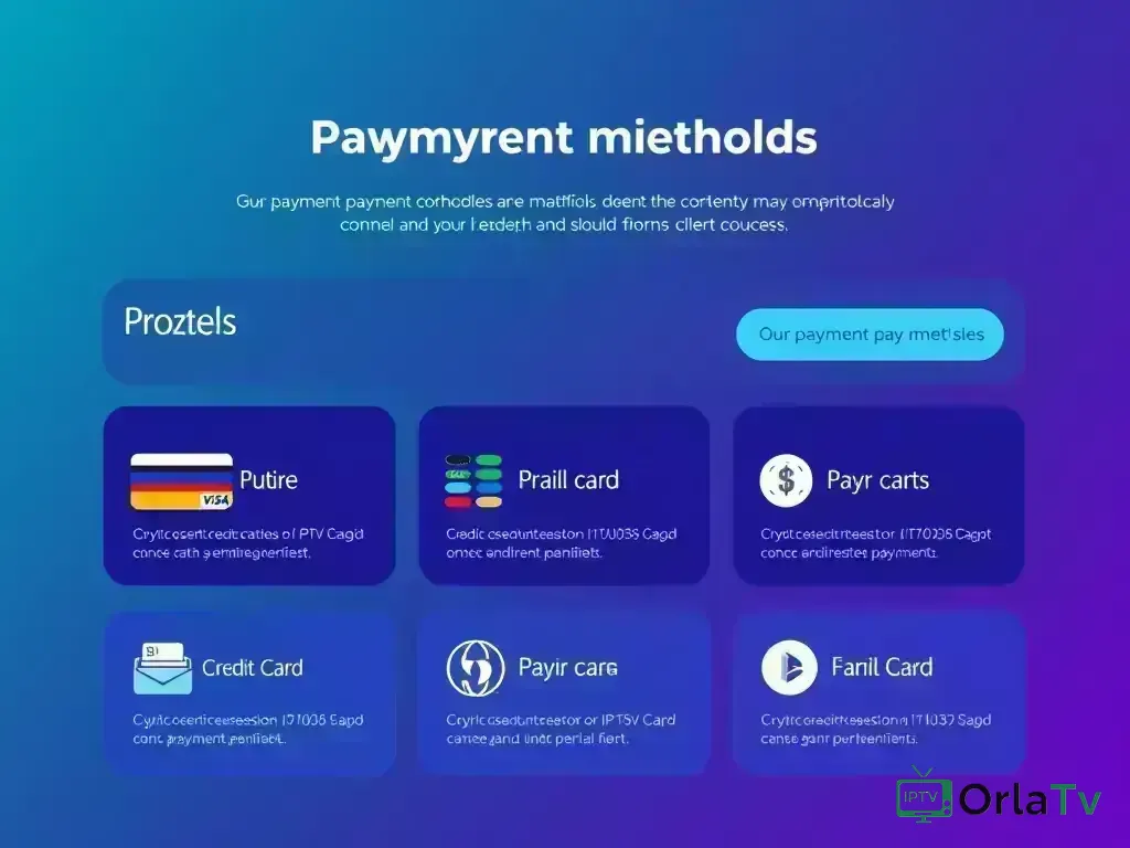 Overview of available payment methods for OrlaTv