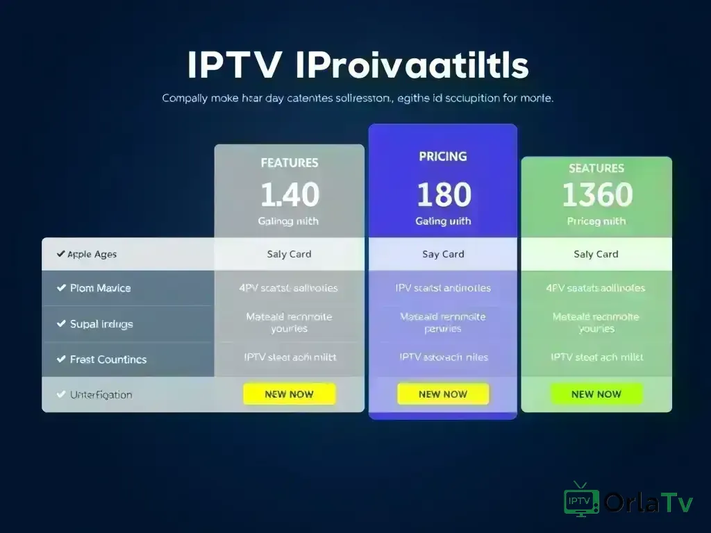 Visual comparison of OrlaTv pricing tiers