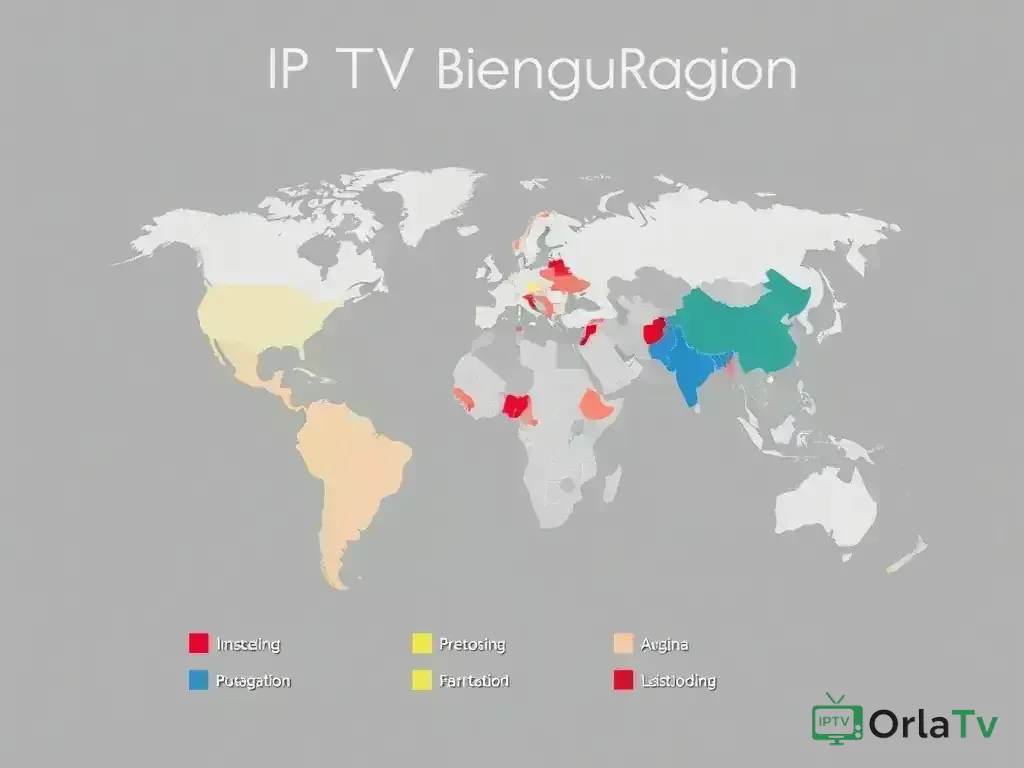 World map showing IPTV regulations by region